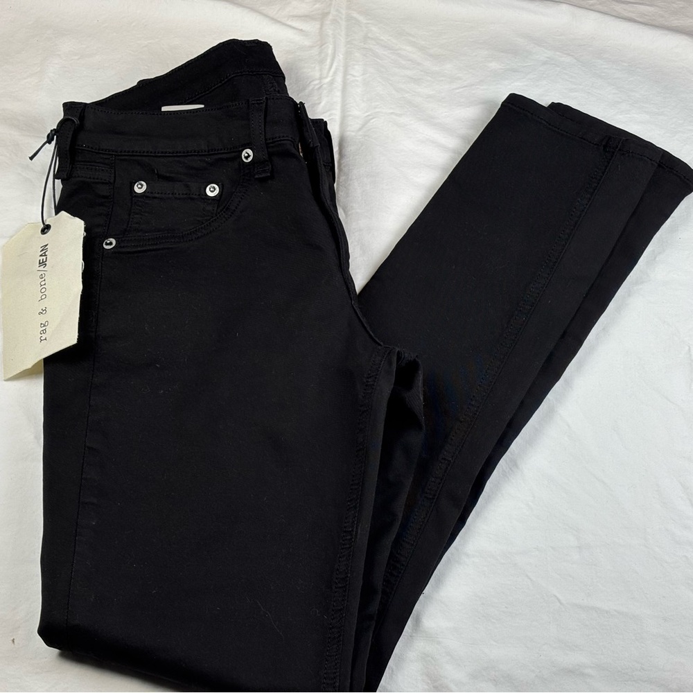 NWT Rag and Bone Black Legging Skinny Jeans sz 27 MSRP $195 Style W1503O026BLK